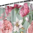 thumbnail image 3 of Pioneer Flower Floral Print Pattern Shower Curtain 84"x72" ,Bathroom Decorative Shower Curtains Set with 12 Hooks,Modern Waterproof Washable Shower Curtain, 3 of 6
