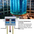 thumbnail image 3 of Contrôleur de Température Numérique Double 110-220V LED Celsius Thermostat Régulateur Chauffage Refroidissement Contrôle de Température avec Sondes Étanches pour Refroidisseur Chauffage Aquarium, 3 of 8