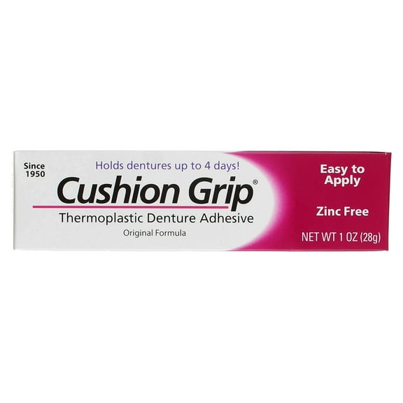 Cushion Grip Thermoplastic Denture Adhesive - 1 oz (Pack of 2)