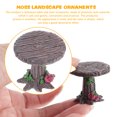 thumbnail image 4 of 2 Sets Miniature Table Chairs Models Mini Garden Ornaments Micro Landscape Decor, 4 of 8