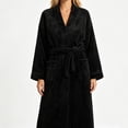 thumbnail image 7 of Cekizud Bathrobe for Women Thick Fleece Water Absorbent Wrap Belt Long Sleeve Robe, 7 of 7