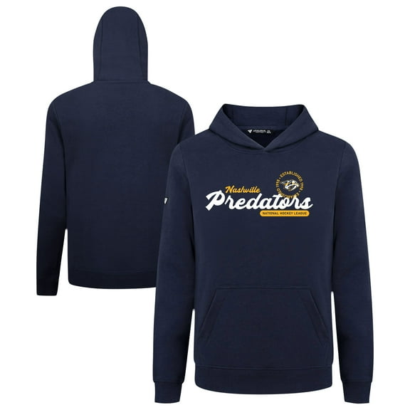 Youth Levelwear Navy Nashville Predators Podium Monument Pullover Hoodie