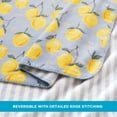 thumbnail image 3 of Coastal Living Throw Blanket, Reversible Plush Fleece Blanket for Couch, Yellow Lemons, Oversize Throw, 3 of 9