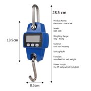 Electronic Digital Crane Scale Weight 300 Kg Stainless Steel Heavy Duty Hanging Hook Scales ,Easy to Operate