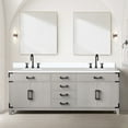 thumbnail image 2 of Harbor 84 in W x 22 in D White Oak Double Bath Vanity, Cultured Marble Top and 36 in Mirrors, 2 of 6