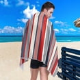 thumbnail image 5 of Coolnut Mexican Serape Blanket Stripes Beach Towel, Sand Free Super Absorbent Oversized Travel Towel with Mesh Bag for Beach,Camping, Swimming, Holiday, 31"x 71", 5 of 6