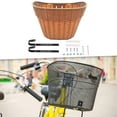 thumbnail image 6 of AMLESO Front Basket Storage Basket Carrier Easy to Install Bike Front Basket Cargo Rack for Grocery Shopping Cycling brown, 6 of 10