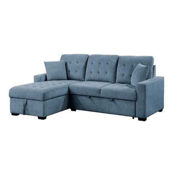 Lexicon Waitsfield 2-Piece Textured Sectional with Left Chaise in Blue