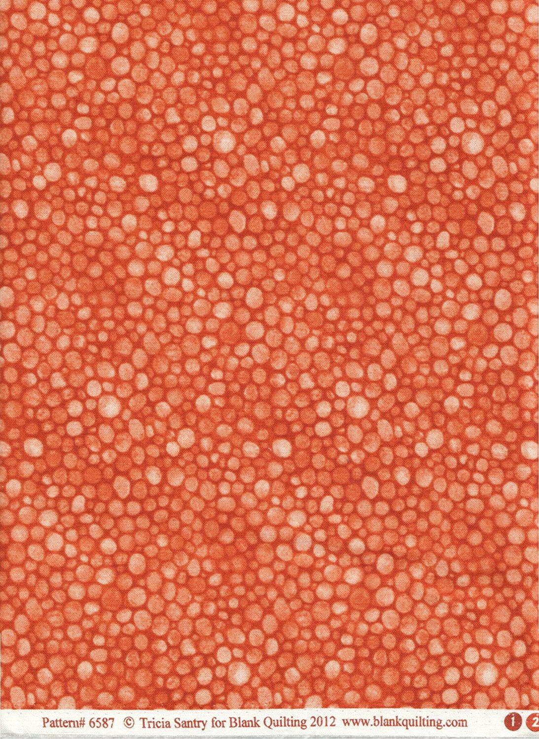Orange Pebble Blender Quilt Fabric HALF YARD Quilt Fabric designed by Tricia Santry for 6587