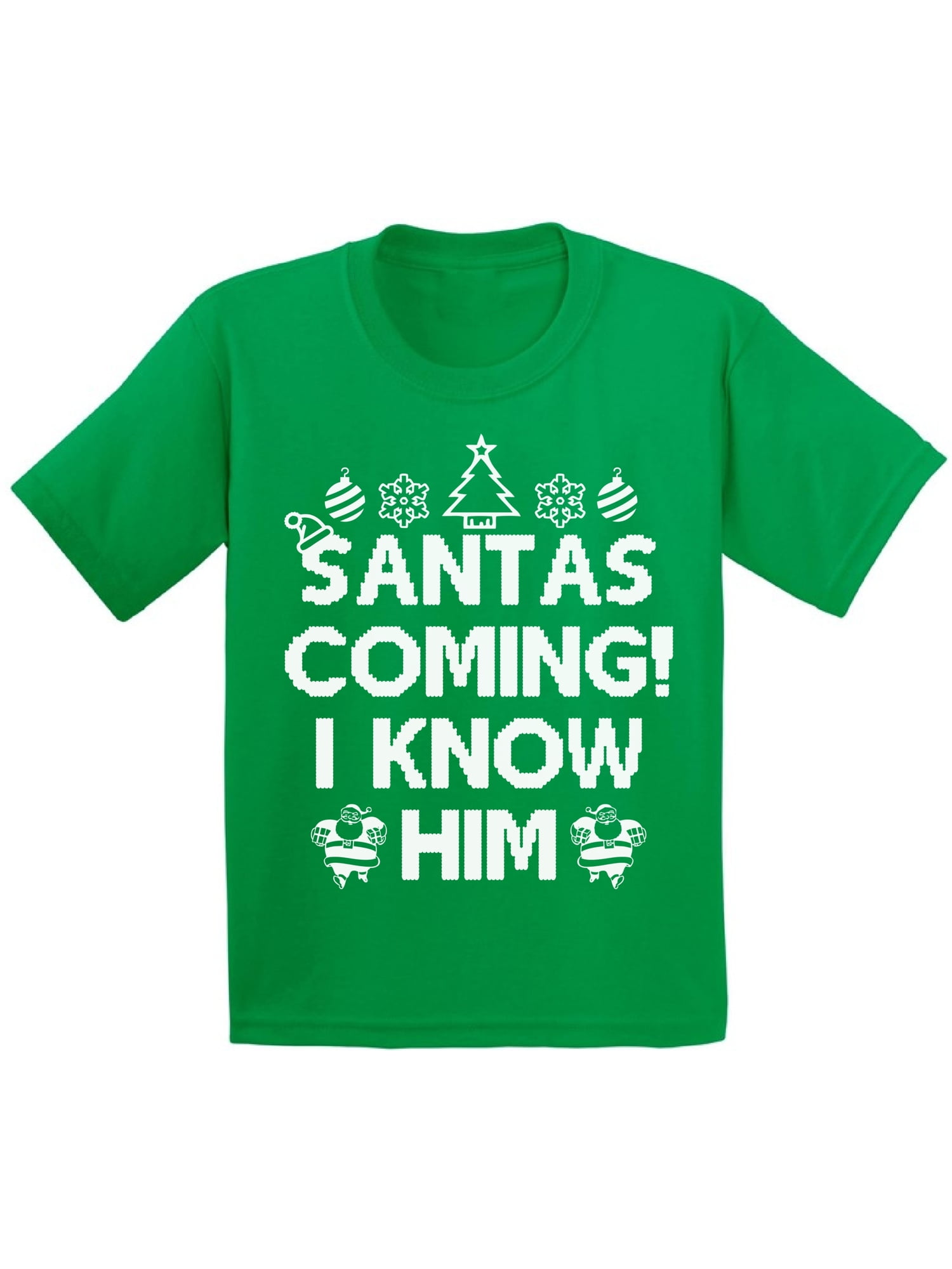 Santa Claus Graphic Tee Kids Believe Shirt Holiday Youth Short Sleeve T-Shirt S-XL Boys Girls Christmas Tshirt