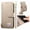 Khaki, variant on Allytechgroup Wallet Case for Samsung Galaxy S23 Flip Case with Lanyard Card Slots & Zipper Pocket Shock Absorption Protective, Pink