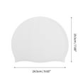 thumbnail image 4 of Unique Bargains 1 Pc Waterproof Stripe Pattern Swimming Cap White, 4 of 6