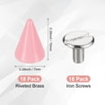 thumbnail image 3 of Uxcell 18 juegos de remaches en forma de cono de 10x7 mm con tornillos de latón + hierro para manualidades en rosa, 3 of 7