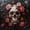 Halloween 04, variant on Erosebridal Spooky Floral Skull Twin Quilt Set, Boho Blooming Rose Twin Coverlet Set for Boys Girls, Dark Gray Dusty Red, 2 Pieces 1 Bedspread and 1 Pillowcase