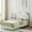 White, variant on Twin Bed Frames, Platform Bed Frame with Upholstered and Led Headboard, Twin Bed Frames, Twin Bed Frame with Wooden Slats Support, Noise-Free, No Box Spring Needed, Light Pink