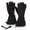Black, variant on Leather Ski Glove - Warm Breathable Winter Gloves for Snow Sports - Wool Insulation - Classic Snowboarding Gloves - Tan/Black - Large