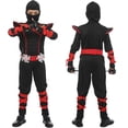 thumbnail image 3 of Ninja Costume Kids Ninja Muscle Costumes Boys Ninja Set Accessories Best Children Gift(kids-M-6/7T), 3 of 9