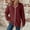 Wine, variant on Women's Full Zip Up Hoodies Waffle Knit Long Sleeve Sweatshirt Tops, S