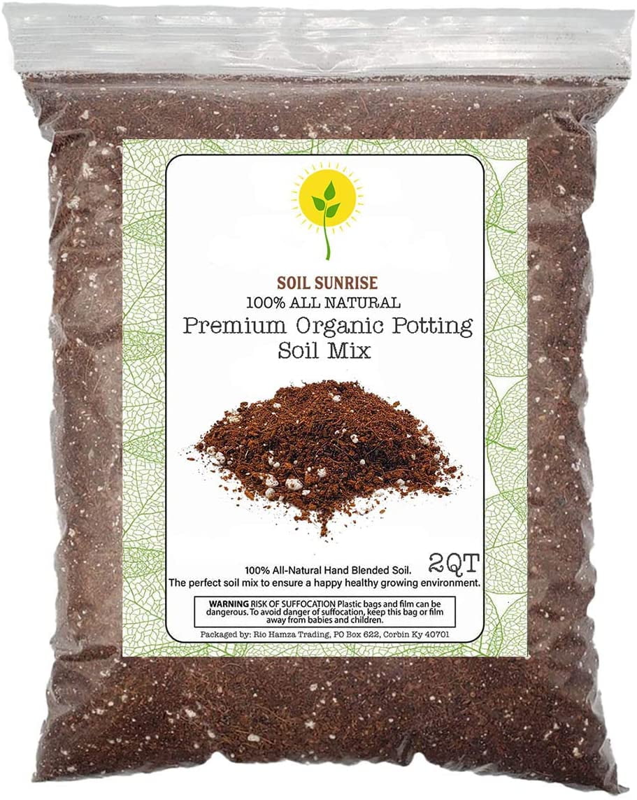 Premium Organic Potting Soil Mix, Nutrient Rich Coco Coir, Worm