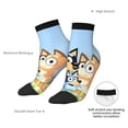 thumbnail image 6 of Silaia Bluey Print Adult Socks,Ankle Athletic Running Socks,Cushioned Breathable Low Cut Sports Tab Socks for Men and Women,Moisture-Wicking Crew Socks, 6 of 7