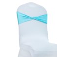 thumbnail image 2 of MDS Pack of 50 Spandex Chair Bow Sash Bands Ties Without Buckle for Wedding - Aqua Blue, 2 of 6