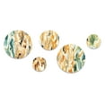 thumbnail image 3 of Designart "Galactic Green Camo III" Camouflage Round Wall Art Set Of 5 - Green Modern Living Room Wall Metal Art Set, 3 of 6