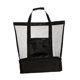 thumbnail image 3 of Bolsa de playa de malla con compartimento refrigerador, ideal para refrigerios, camping y verano. Negro, 3 of 7
