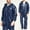 Navy, variant on Pitauce Rain Suits for Men Waterproof Heavy Duty Hooded Rain Jacket with Trouser 2 Piece Set Lightweight Raincoat for Outdoor Working