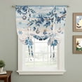 thumbnail image 2 of Blue Gnomes Christmas Tie Up Curtains for Windows, Adjustable Balloon Window Shades, Xmas Ball Snowflake Gifts Botanical Winter Kitchen Window Treatments Farmhouse Short Curtains 42"x45", 2 of 8