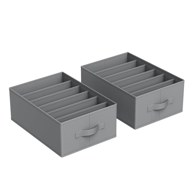 Set de 2 organizadores de ropa SONGMICS Tamaño grande color Gris Paloma