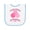 White and Light Blue, variant on Inktastic Pickleball Princess Cute Baby Terry Cloth Bib