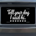 thumbnail image 7 of License Plate, Dog Greeting with Paw Prints Decorative Front,Personalized Stainless Steel License Plate Cover For Men Women,12.2" X 6.2", 7 of 7