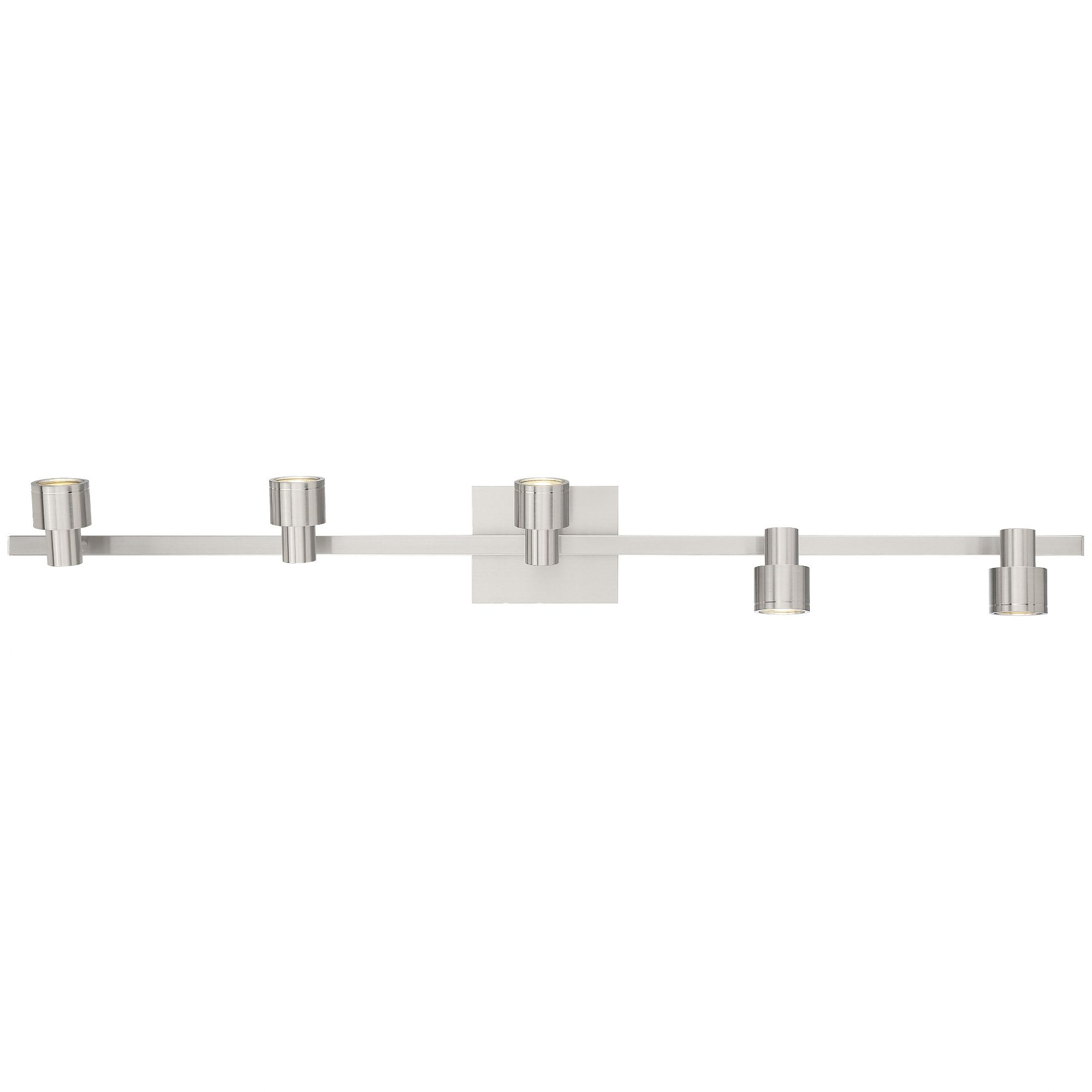 Access Lighting 5 Light Adjustable LED Track in Brushed Steel Color