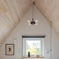 thumbnail image 5 of Kiven Plug in Industrial Pendant Light, Pulley Hanging Light 15FT Plug-in Cord and Dimmer Switch, Steampunk Ceiling Pendant Light for Bedroom Hallway Foyer,Black Finish Bulb Not Included, 5 of 7