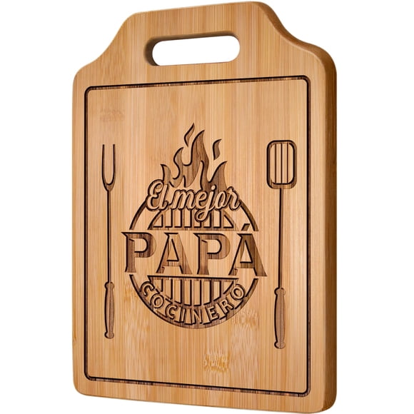 Tabla de cortar AceThrills Regalos para Papa Bamboo, 31,2 cm de largo x 22,1 cm de ancho