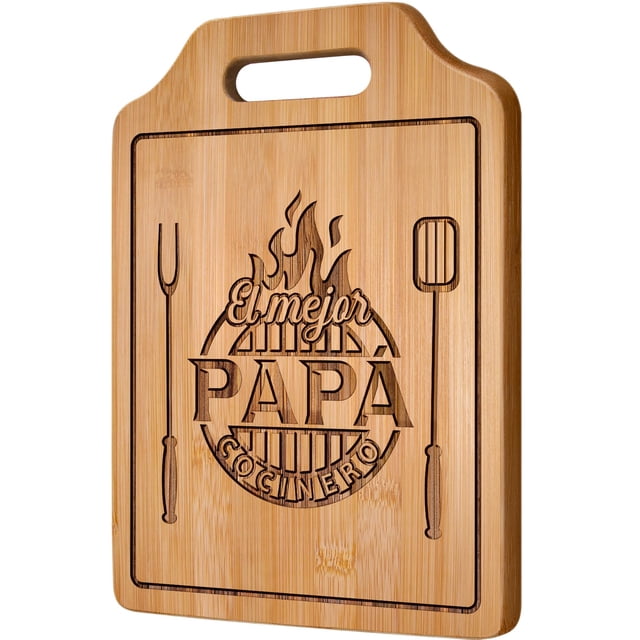 Tabla de cortar AceThrills Regalos para Papa Bamboo, 31,2 cm de largo x 22,1 cm de ancho