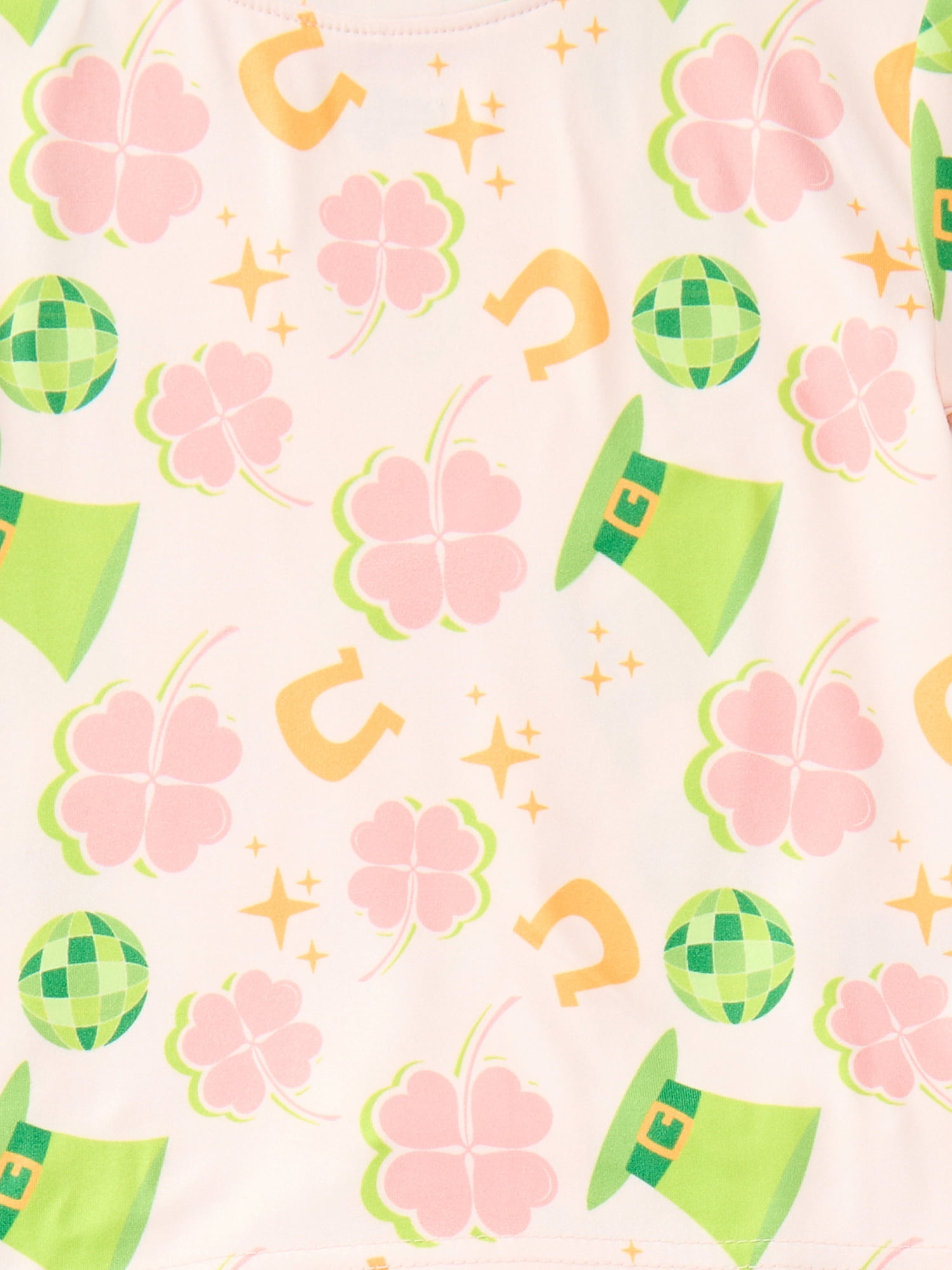 Major Cuddles Girls St. Patricks Long Sleeve Top and Pants Snug Fit Pajama Sleep Set, 2-Piece, Sizes 4-12