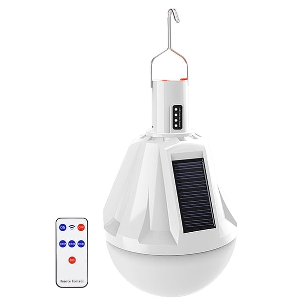 Bsvklp Lámpara LED Solar para Acampar Regulable Con Gancho para Viajes Al Aire Libre (H)