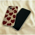 thumbnail image 3 of Wine Red Love Heart Silver Plated Soft  for iPhone Case (Silver,iPhone 13 Mini), 3 of 6