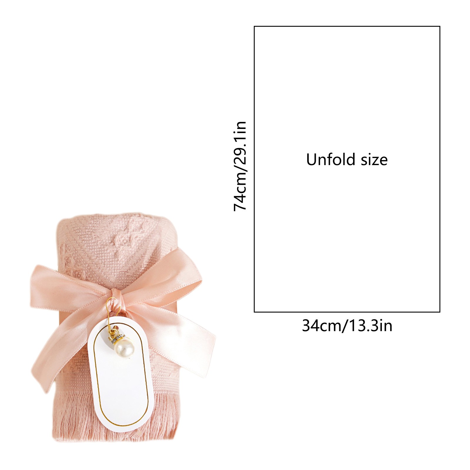 4 Pack Fringed Guest Towel Gift Set, Wedding Bridesmaid Favor, Personalized Hand Towel with Tassel, Decorative Cotton Towel for Home Decor, Practical Welcome Gift for Party Hostess
