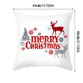 thumbnail image 5 of Teissuly Christmas Pillowcase Faceless Doll Dwarf Gnome Goblin Lattice Christmas Tree Snowflake Peach Skin Printed Sofa Pillowcase Teissuly WER202310234761, 5 of 5