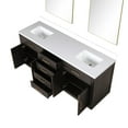 thumbnail image 5 of Abbey 72" W Brown Oak Double Vanity, Cultured Marble Top and 34" Mirrors, 5 of 6