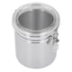 thumbnail image 1 of Contenedor De Alimentos, Lata Sellada De Acero Inoxidable Con Tapa Transparente, Lata De Cerveza Hermética Para Cereales, Bocadillos, Dulces, Azúcar, Té, Plata, 1 of 7