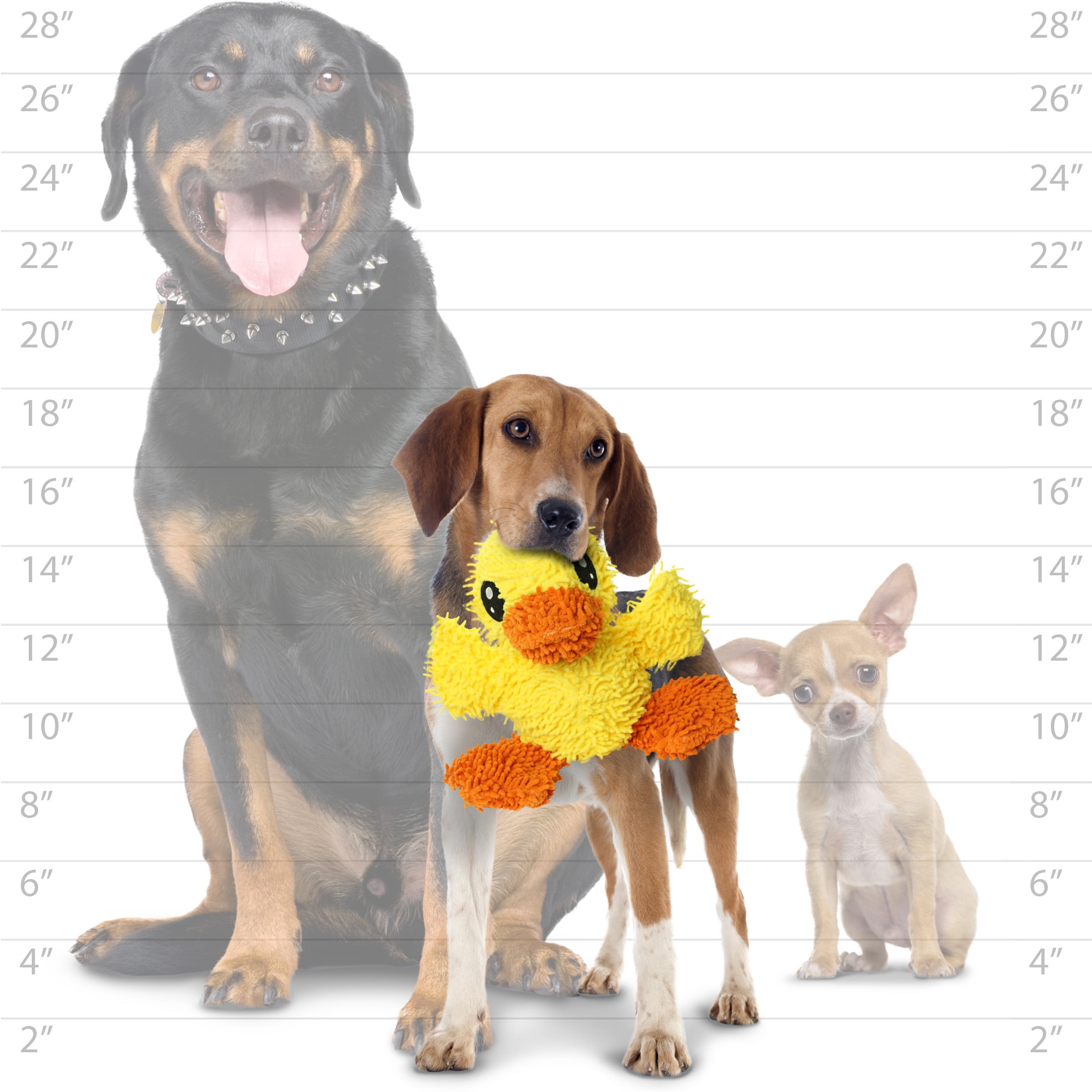 Mighty Microfiber Ball Med Duck Durable Plush Squeaky Dog Toy