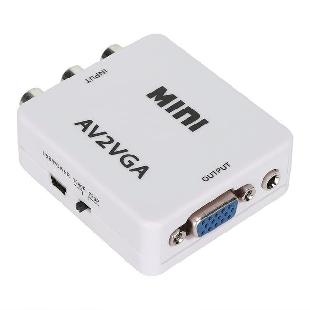 Convenient AV to VGA Video Audio converter Adapter High Quality TV Set-top Box Video Converter with USB Cable for Monitor Laptop Desktop PC TV