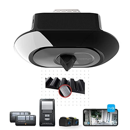 CHAMBERLAIN B4643T Secure View Ultra Quiet Garage Door Opener with Motion Activated LED Lights, Security Camera, and Streaming to myQ Smartphone App