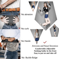 thumbnail image 7 of Elastic Belt Without Buckle Cowboy Canvas Women Buckle Free Belt Ladies Jeans Pants Waist Belt Stretch No Buckle Invisible Belt, 7 of 7