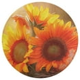 thumbnail image 3 of Oil Painting of Sunflowers Washable Round Rug -Circle Area Rugs for Nursery Bedroom, Vintage Non Slip Non Shedding Low Pile Carpet for Living Room Coffee Table Entryway, 3 of 7