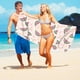 thumbnail image 4 of Microfiber Beach Towel Super Colorful Bath Towel Sandproof Beach Blanket Multi-Purpose Towel For Travel Swimming Pool 30x60 Inch, 4 of 7