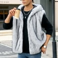 thumbnail image 6 of ZCFZJW Faux Fuzzy Vest Men Winter Warm Sleeveless Open Front Cardigan Sherpa Fleece Jacket Stand Collar Jacket Thermal Vest Casual Winter Jacket Gray XXXL, 6 of 9